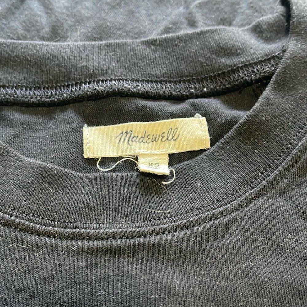 MADEWELL black t-shirt dress size XS